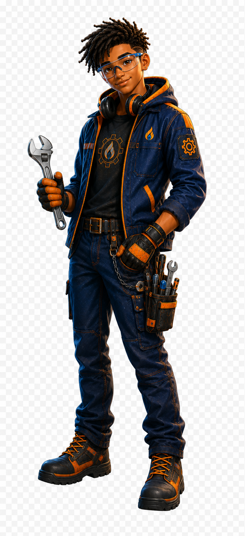 Forge the Builder, a Career Squad guide holding a spanner and wearing a tool belt